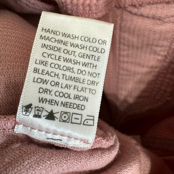 IT IS WELL LA Corduroy Crop Pant Pull-on Relax Fit Pink Cotton Women's L New - Picture 8 of 11